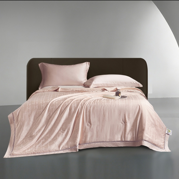 91家纺网 家纺一手货源 找家纺 （总）蜜柚 2026新款卡伦50s莱赛尔天丝提花夏被夏凉被空调被