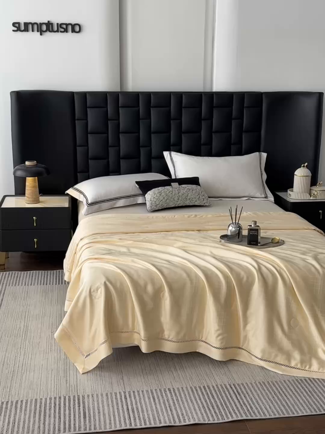 91家纺网 家纺一手货源 找家纺 蜜柚 2026新款卡伦50s莱赛尔天丝提花夏被夏凉被空调被 卡伦金