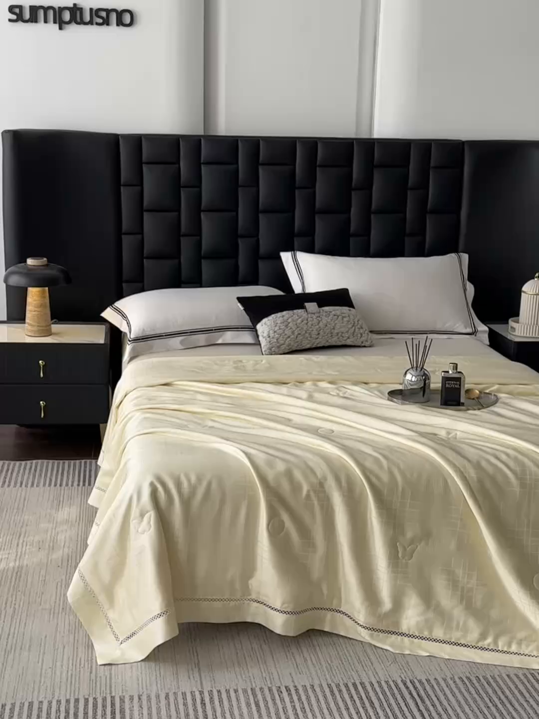 91家纺网 家纺一手货源 找家纺 蜜柚 2026新款卡伦50s莱赛尔天丝提花夏被夏凉被空调被 卡伦米