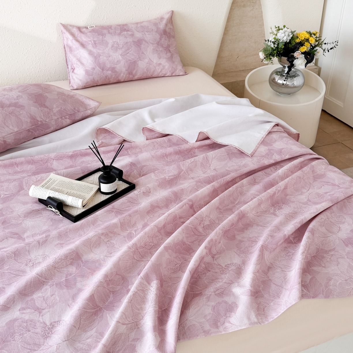 91家纺网 家纺一手货源 找家纺 （总）遇安家纺 2026年新款原棉老粗布凉席三件套