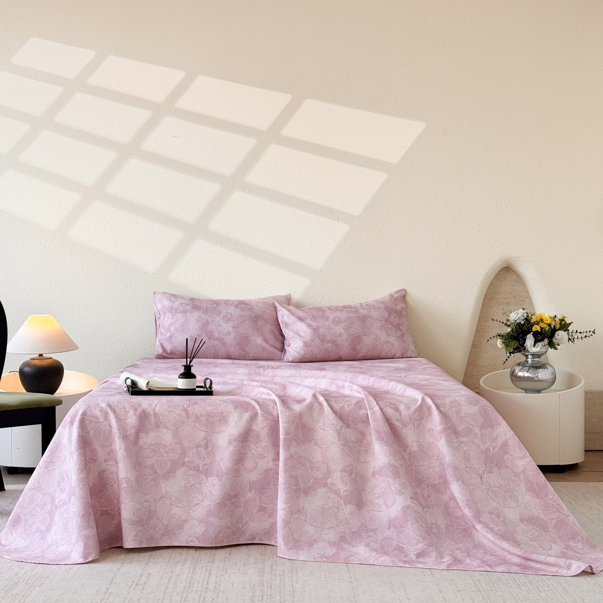 91家纺网 家纺一手货源 找家纺 （总）遇安家纺 2026年新款原棉老粗布凉席三件套