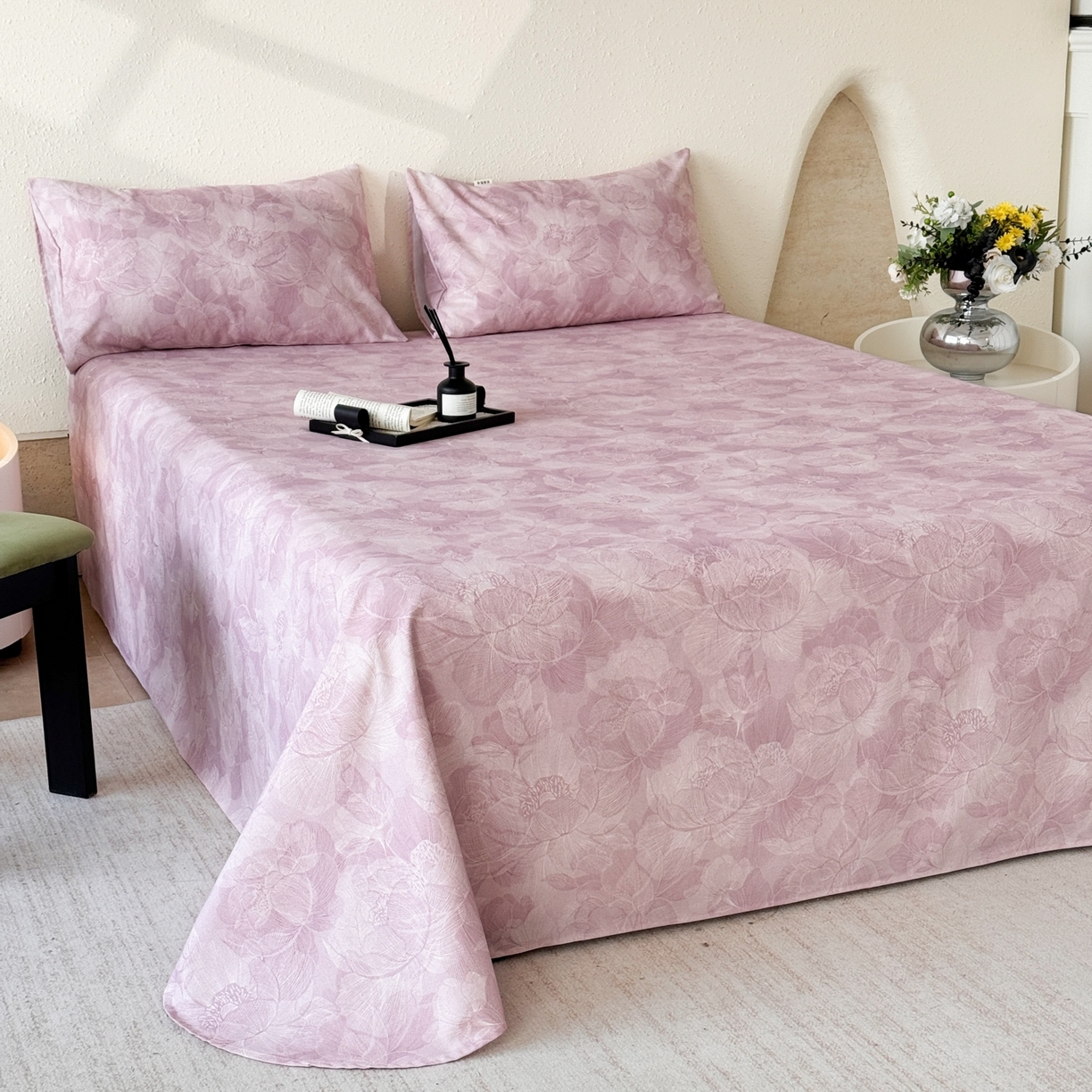 91家纺网 家纺一手货源 找家纺 （总）遇安家纺 2026年新款原棉老粗布凉席三件套