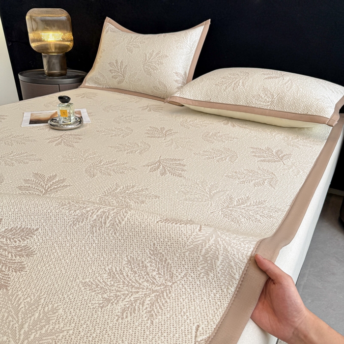 91家纺网 家纺一手货源 找家纺 喜梦缘家纺 2026新款复合中分子PE100%聚乙烯乙纶色织提花凉感软凉席席子 叶语