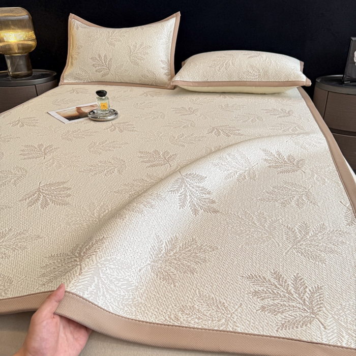 91家纺网 家纺一手货源 找家纺 喜梦缘家纺 2026新款复合中分子PE100%聚乙烯乙纶色织提花凉感软凉席席子 叶语