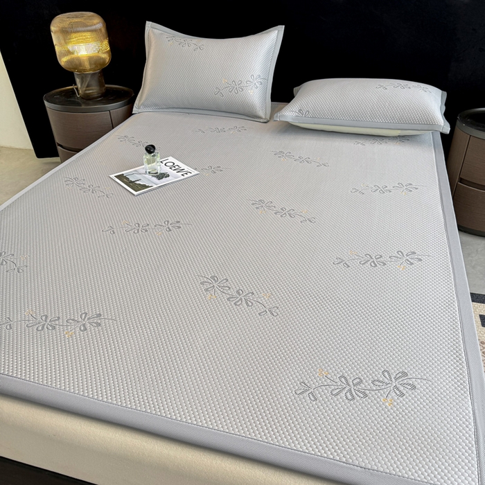 91家纺网 家纺一手货源 找家纺 喜梦缘家纺 2026新款复合中分子PE100%聚乙烯乙纶色织提花凉感软凉席席子 繁花