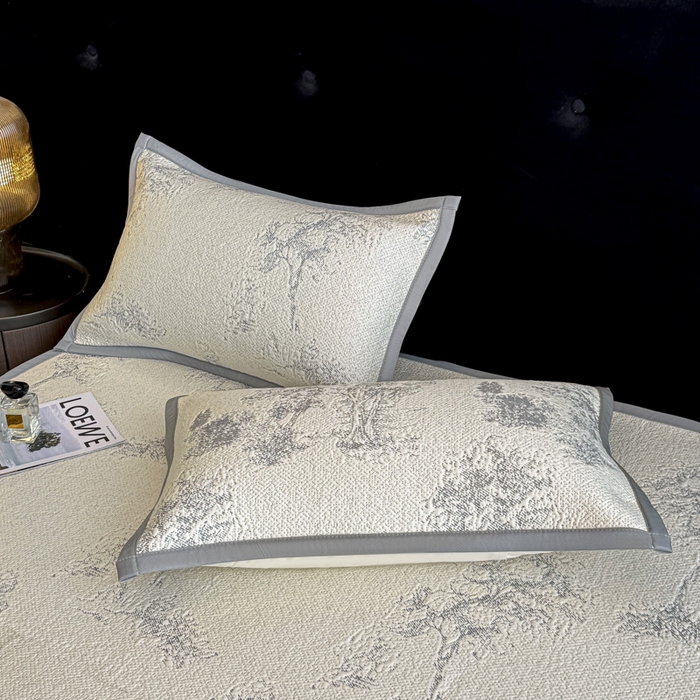 91家纺网 家纺一手货源 找家纺 喜梦缘家纺 2026新款复合中分子PE100%聚乙烯乙纶色织提花凉感软凉席席子 雾林