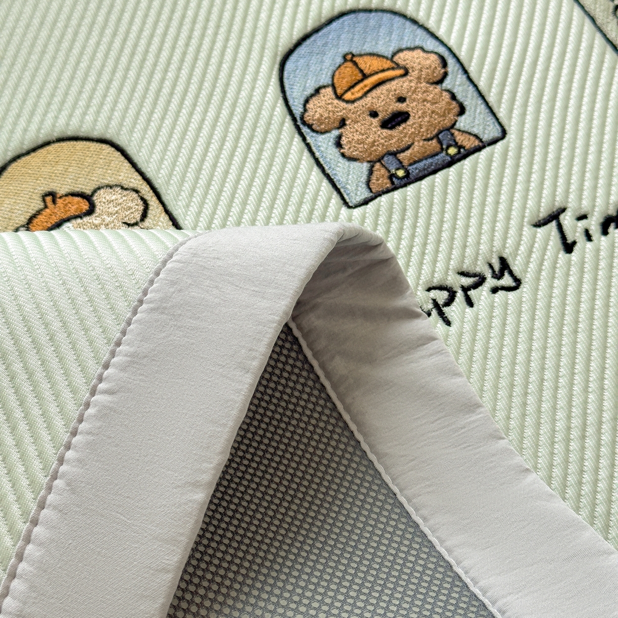 91家纺网 家纺一手货源 找家纺 （总）眠多宝（绒多宝） 2026新款可机洗冰豆豆冰丝席凉席席子a类母婴级婴儿可用凉感值过0.21夏天