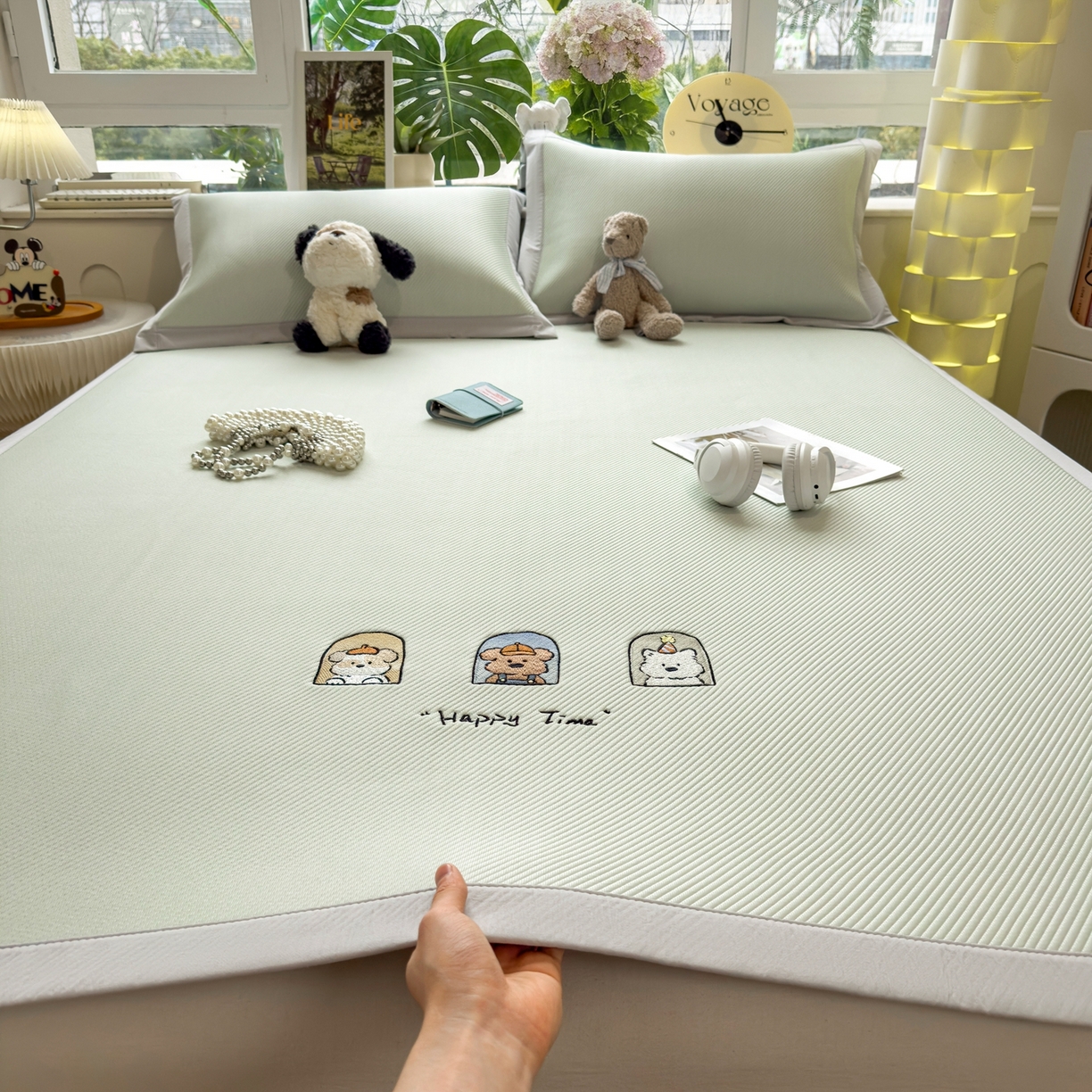 91家纺网 家纺一手货源 找家纺 （总）眠多宝（绒多宝） 2026新款可机洗冰豆豆冰丝席凉席席子a类母婴级婴儿可用凉感值过0.21夏天