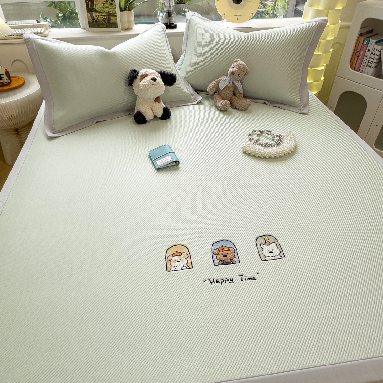 91家纺网 家纺一手货源 找家纺 （总）眠多宝（绒多宝） 2026新款可机洗冰豆豆冰丝席凉席席子a类母婴级婴儿可用凉感值过0.21夏天