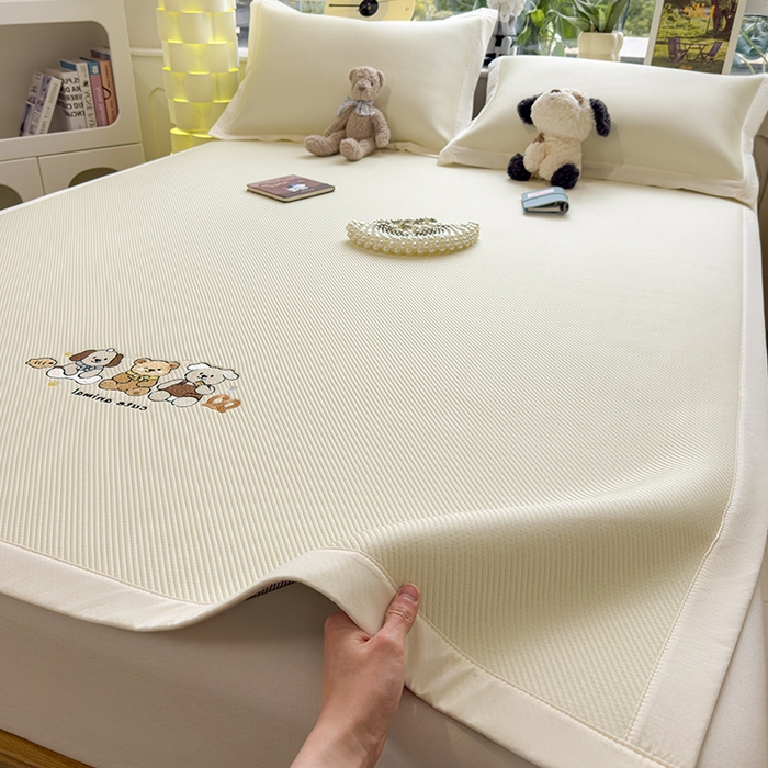 91家纺网 家纺一手货源 找家纺 （总）眠多宝（绒多宝） 2026新款可机洗冰豆豆冰丝席凉席席子a类母婴级婴儿可用凉感值过0.21夏天