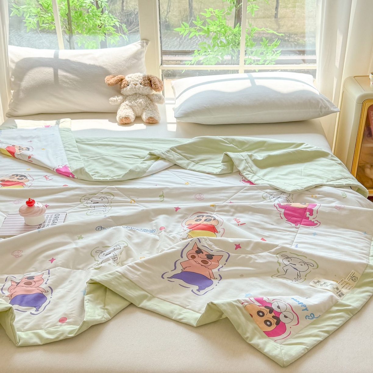 91家纺网 家纺一手货源 找家纺 （总）雅萱家纺 2026新款里外全棉棉花夏被蜡笔小新系列