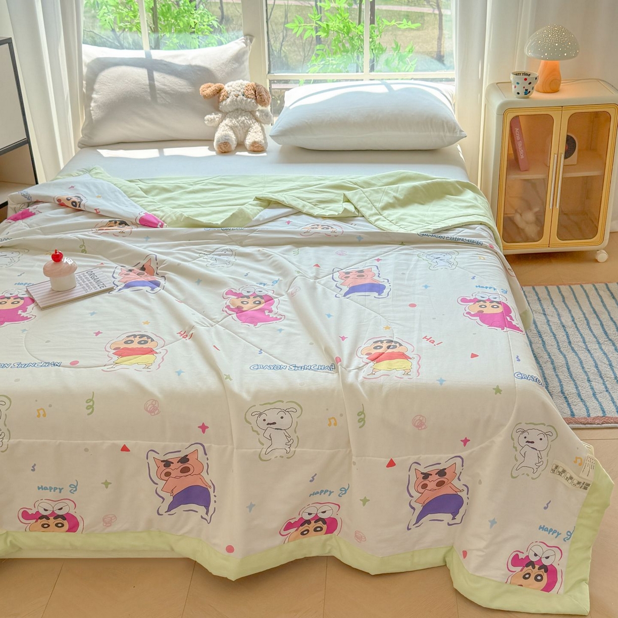 91家纺网 家纺一手货源 找家纺 （总）雅萱家纺 2026新款里外全棉棉花夏被蜡笔小新系列