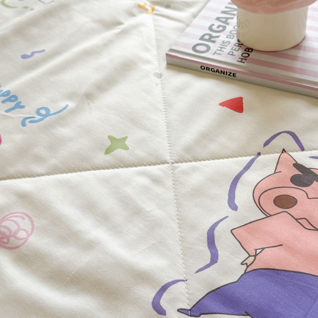 91家纺网 家纺一手货源 找家纺 （总）雅萱家纺 2026新款里外全棉棉花夏被蜡笔小新系列