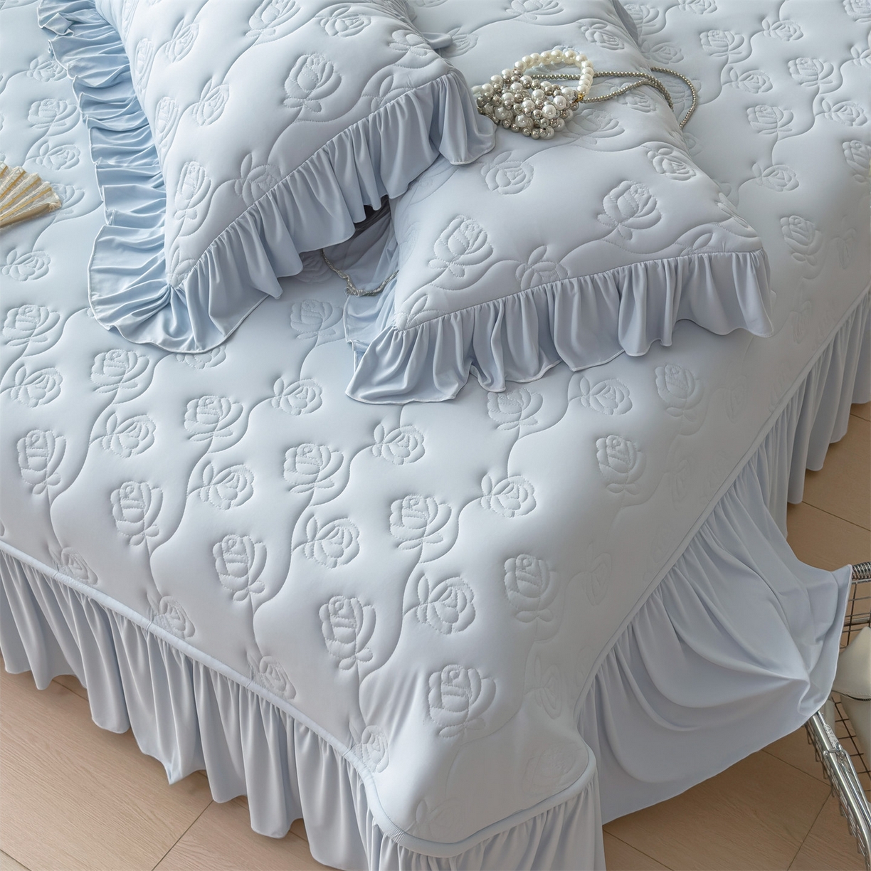 91家纺网 家纺一手货源 找家纺 （总）雯豆家纺 【10A抗菌】2026新款氨纶凉感丝花边枕套单只一对装夏季冰丝枕芯保护套,氨纶花边床笠-水蓝,氨纶花边床笠-粉,氨纶花边床笠-奶黄,氨纶花边床笠-浅灰,氨纶花边床笠-香芋紫,组合