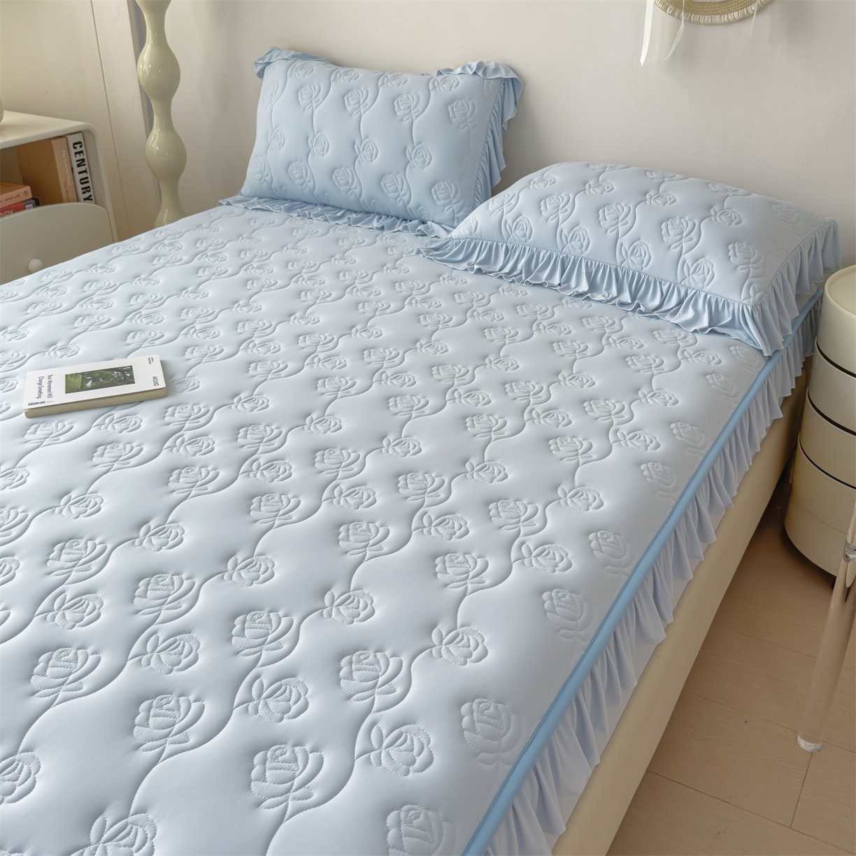 91家纺网 家纺一手货源 找家纺 （总）雯豆家纺 【10A抗菌】2026新款氨纶凉感丝花边枕套单只一对装夏季冰丝枕芯保护套