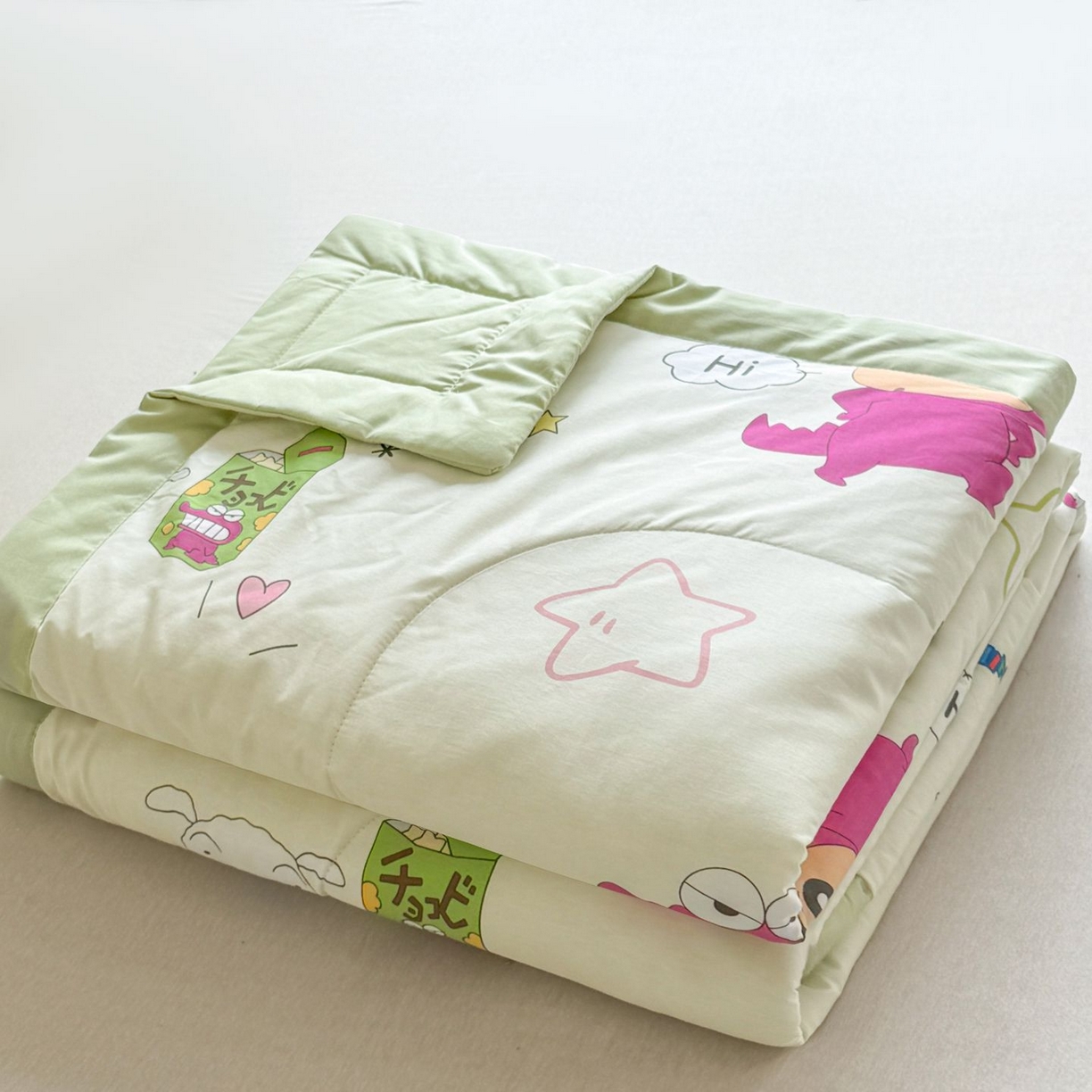 雅萱家纺 2026新款里外全棉棉花夏被蜡笔小新系列 夏被-恐龙小新