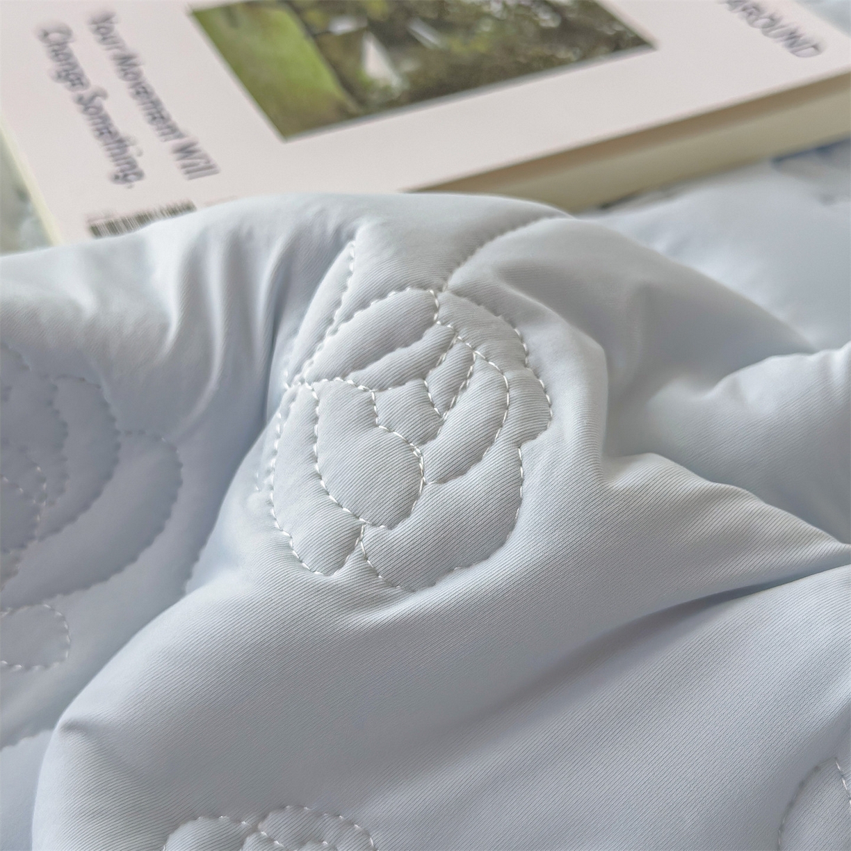 91家纺网 家纺一手货源 找家纺 雯豆家纺 【10A抗菌】2026新款氨纶凉感丝花边枕套单只一对装夏季冰丝枕芯保护套 氨纶花边床笠-水蓝