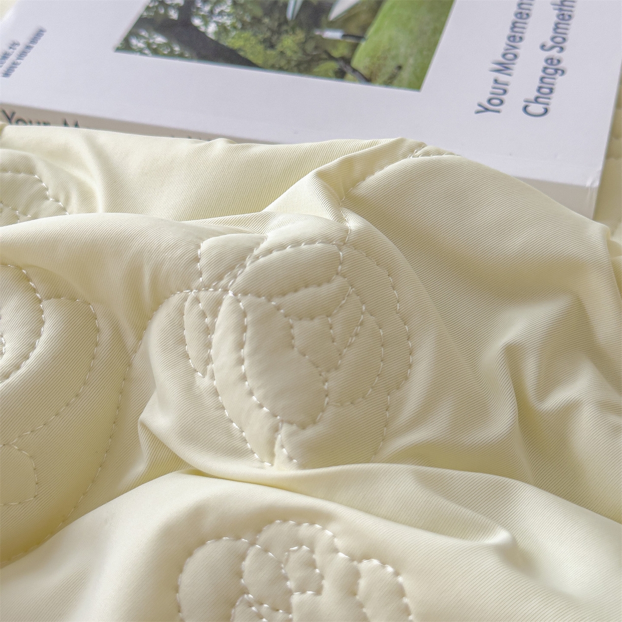 91家纺网 家纺一手货源 找家纺 雯豆家纺 【10A抗菌】2026新款氨纶凉感丝花边枕套单只一对装夏季冰丝枕芯保护套 氨纶花边床笠-奶黄