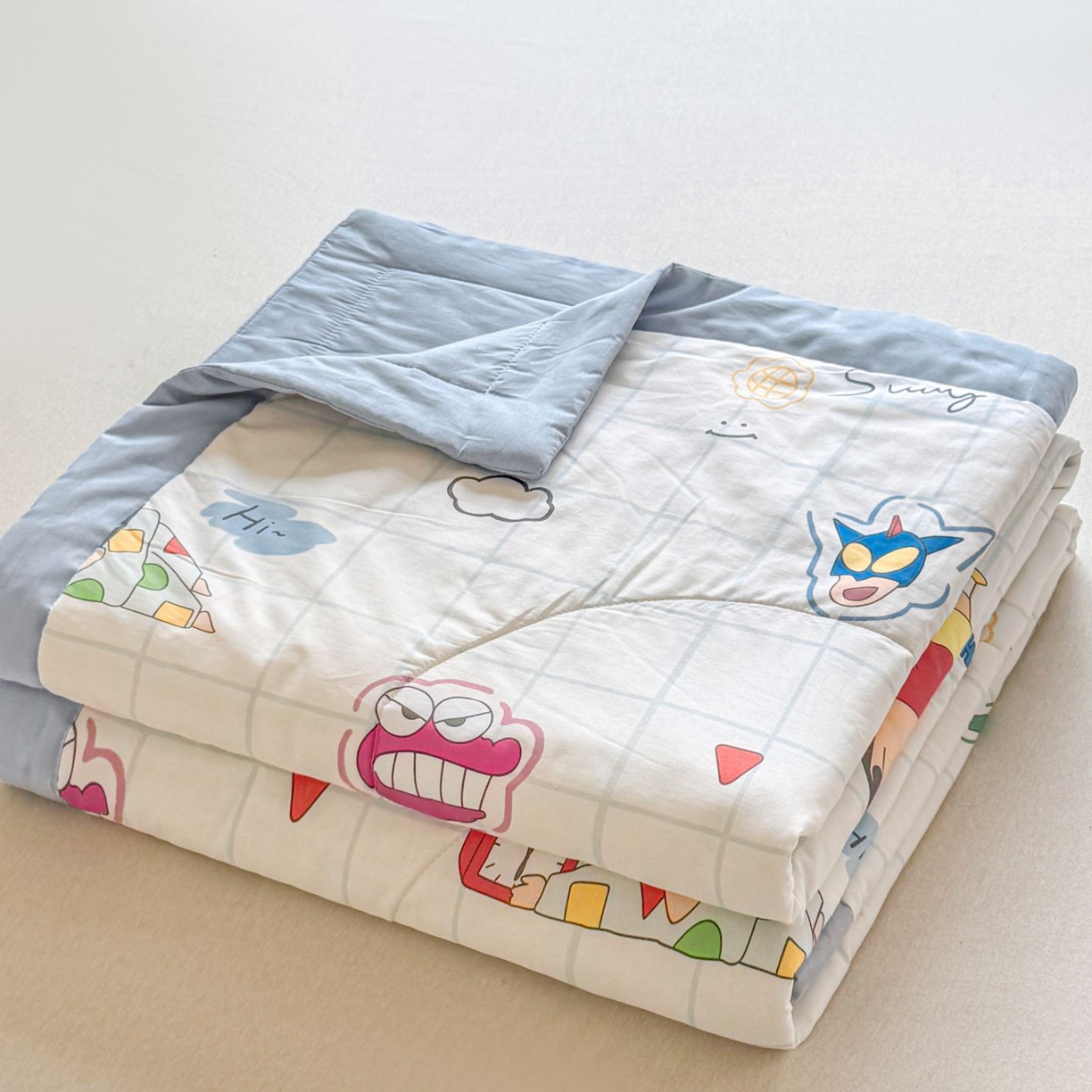 雅萱家纺 2026新款里外全棉棉花夏被蜡笔小新系列 夏被-元气小新
