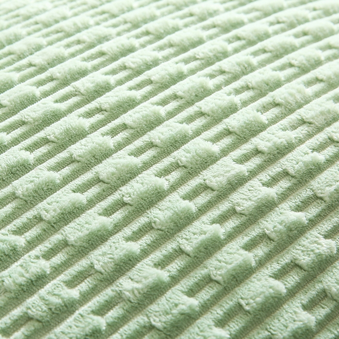 91家纺网 家纺一手货源 找家纺 永光家居 2026新款YG2686竹节绒方垫 嫩绿色