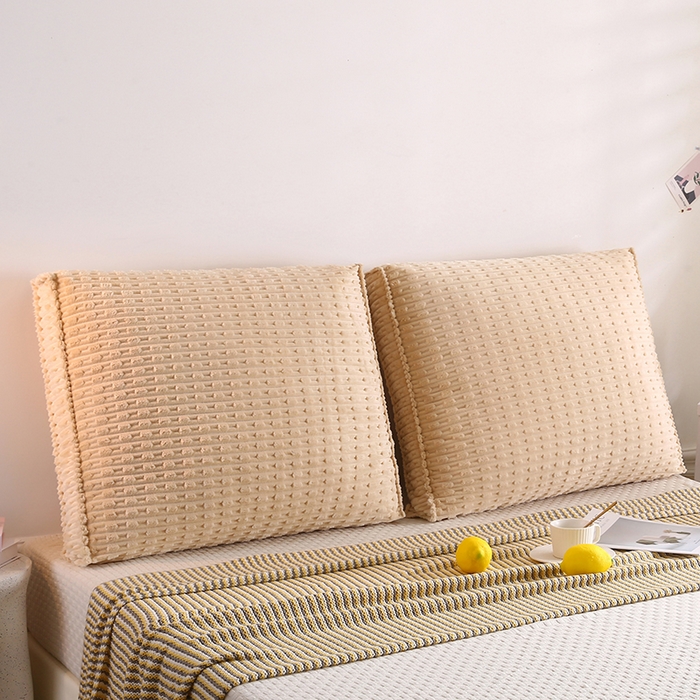 91家纺网 家纺一手货源 找家纺 永光家居 2026新款YG2686竹节绒方垫 浅麻色