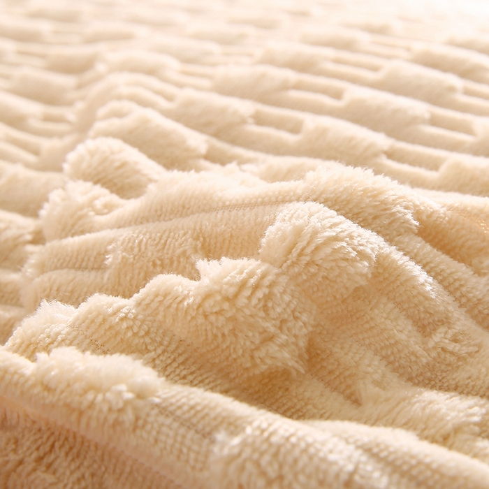 91家纺网 家纺一手货源 找家纺 永光家居 2026新款YG2686竹节绒方垫 浅麻色