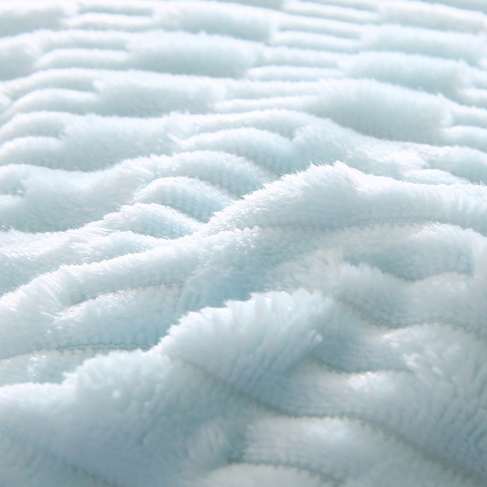 91家纺网 家纺一手货源 找家纺 永光家居 2026新款YG2686竹节绒方垫 水蓝色