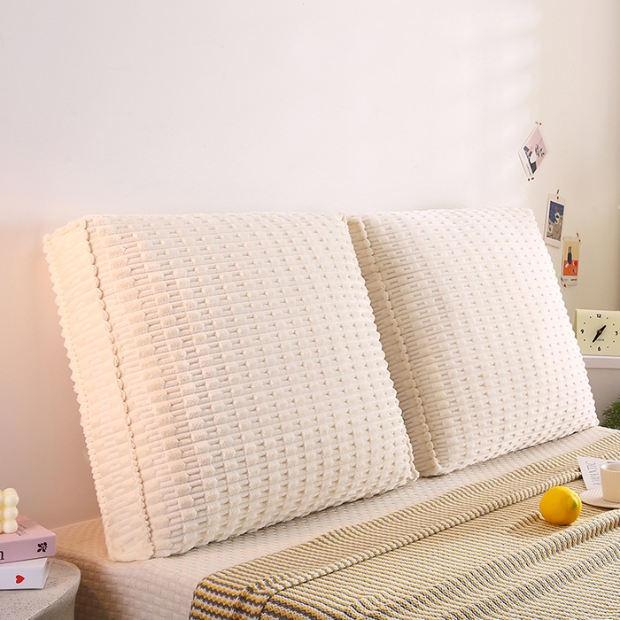 91家纺网 家纺一手货源 找家纺 永光家居 2026新款YG2686竹节绒方垫 浅米色