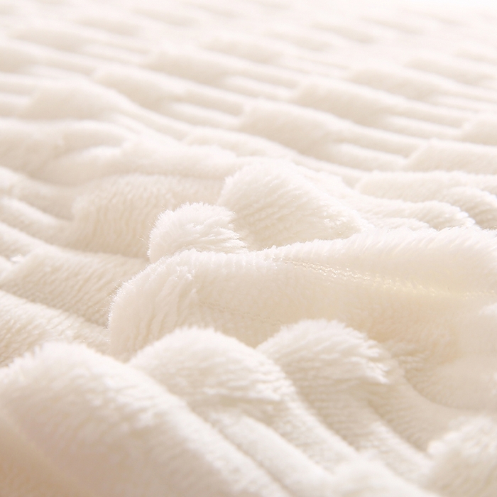 91家纺网 家纺一手货源 找家纺 永光家居 2026新款YG2686竹节绒方垫 浅米色