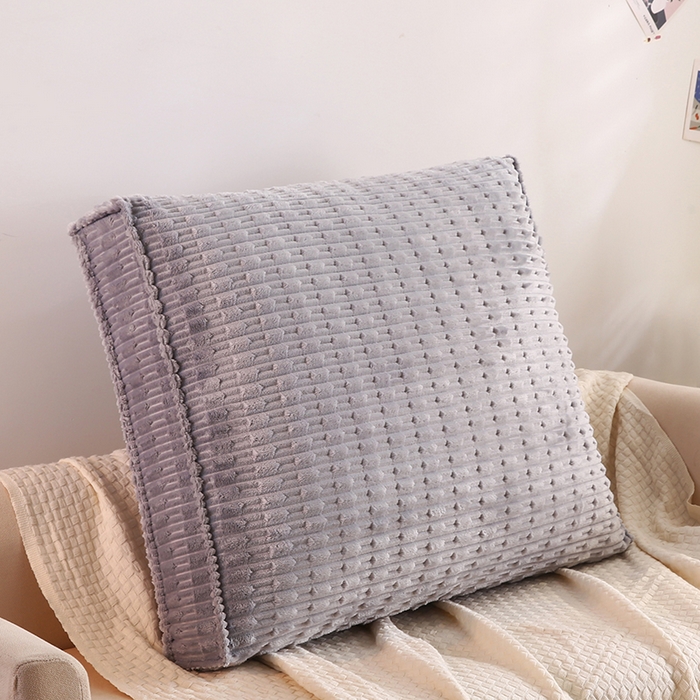 91家纺网 家纺一手货源 找家纺 永光家居 2026新款YG2686竹节绒方垫 水泥灰