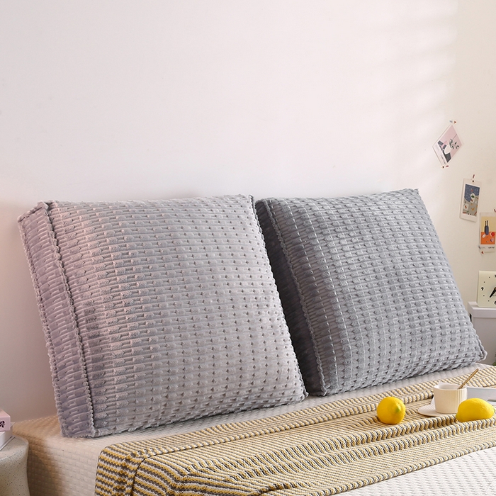 91家纺网 家纺一手货源 找家纺 永光家居 2026新款YG2686竹节绒方垫 水泥灰