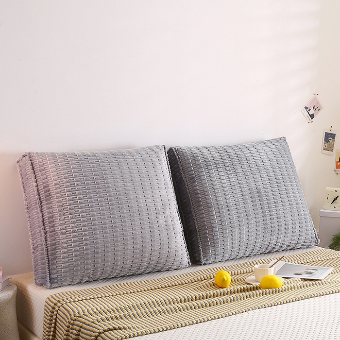 91家纺网 家纺一手货源 找家纺 永光家居 2026新款YG2686竹节绒方垫 水泥灰