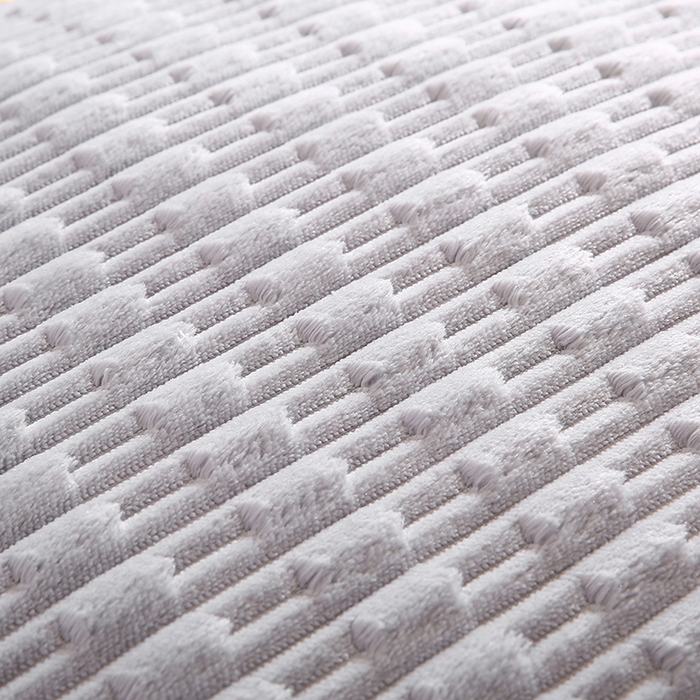 91家纺网 家纺一手货源 找家纺 永光家居 2026新款YG2686竹节绒方垫 水泥灰