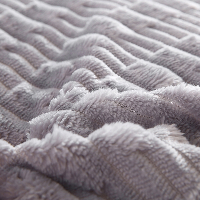 91家纺网 家纺一手货源 找家纺 永光家居 2026新款YG2686竹节绒方垫 水泥灰