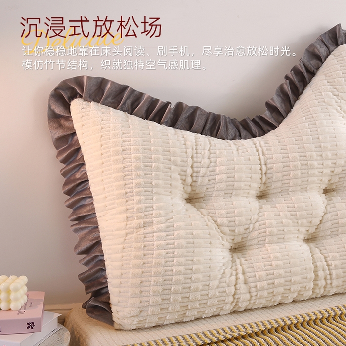 91家纺网 家纺一手货源 找家纺 永光家居 2026新款YG2687竹节绒皇冠 米白