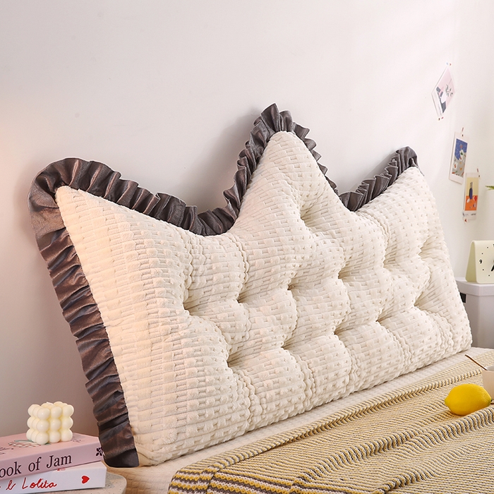 91家纺网 家纺一手货源 找家纺 永光家居 2026新款YG2687竹节绒皇冠 米白