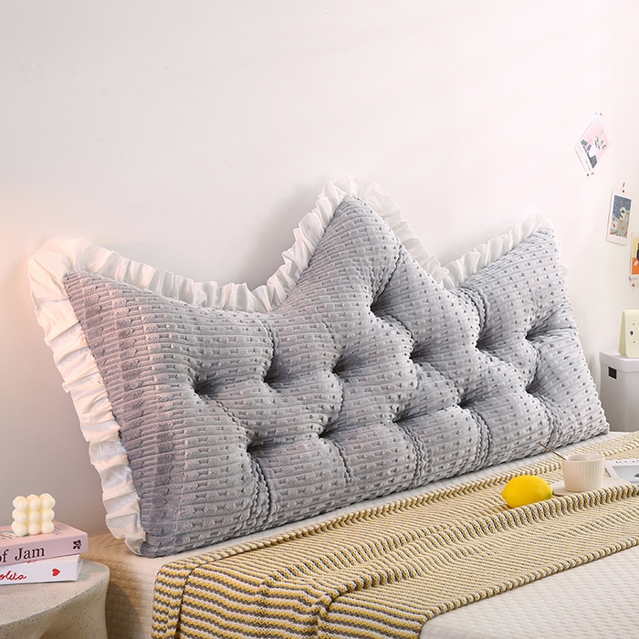 91家纺网 家纺一手货源 找家纺 永光家居 2026新款YG2687竹节绒皇冠 灰色