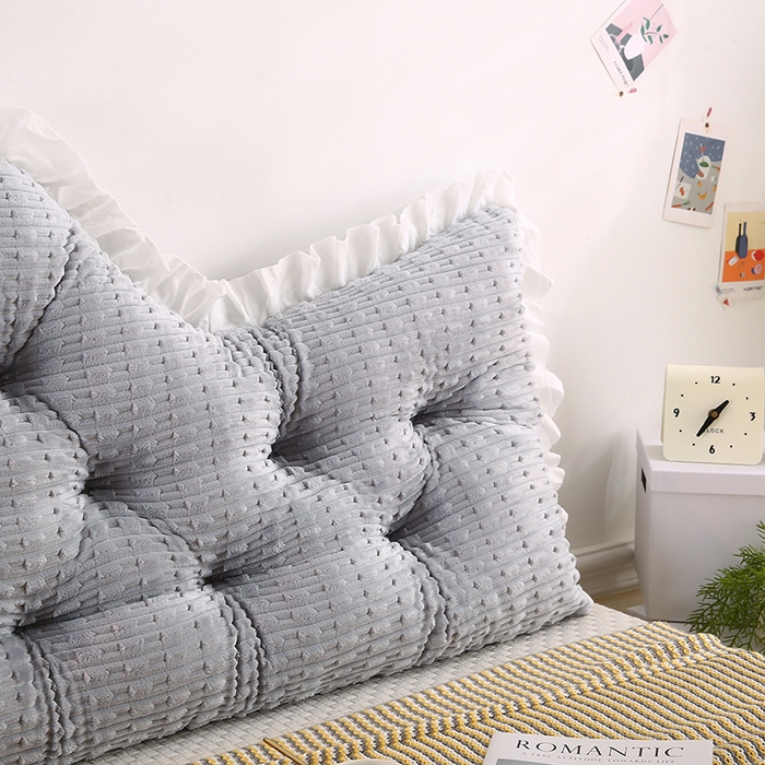 91家纺网 家纺一手货源 找家纺 永光家居 2026新款YG2687竹节绒皇冠 灰色