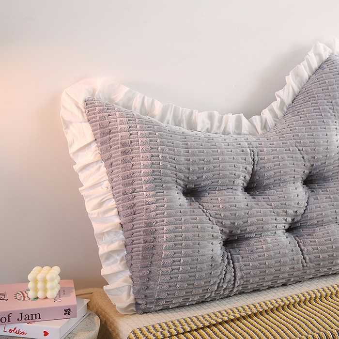 91家纺网 家纺一手货源 找家纺 永光家居 2026新款YG2687竹节绒皇冠 灰色