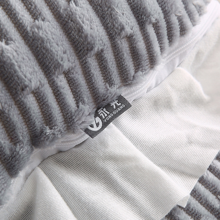 91家纺网 家纺一手货源 找家纺 永光家居 2026新款YG2687竹节绒皇冠 灰色