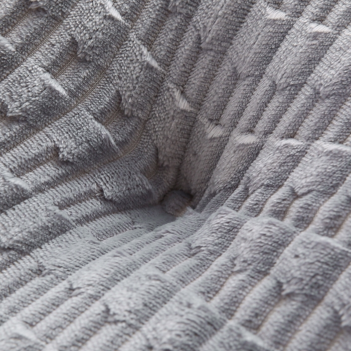 91家纺网 家纺一手货源 找家纺 永光家居 2026新款YG2687竹节绒皇冠 灰色