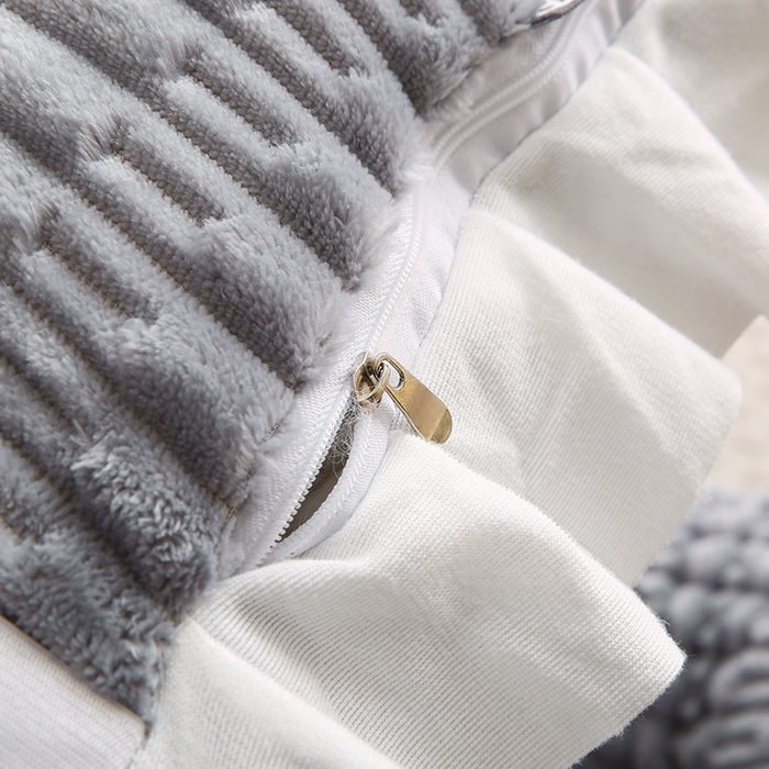 91家纺网 家纺一手货源 找家纺 永光家居 2026新款YG2687竹节绒皇冠 灰色