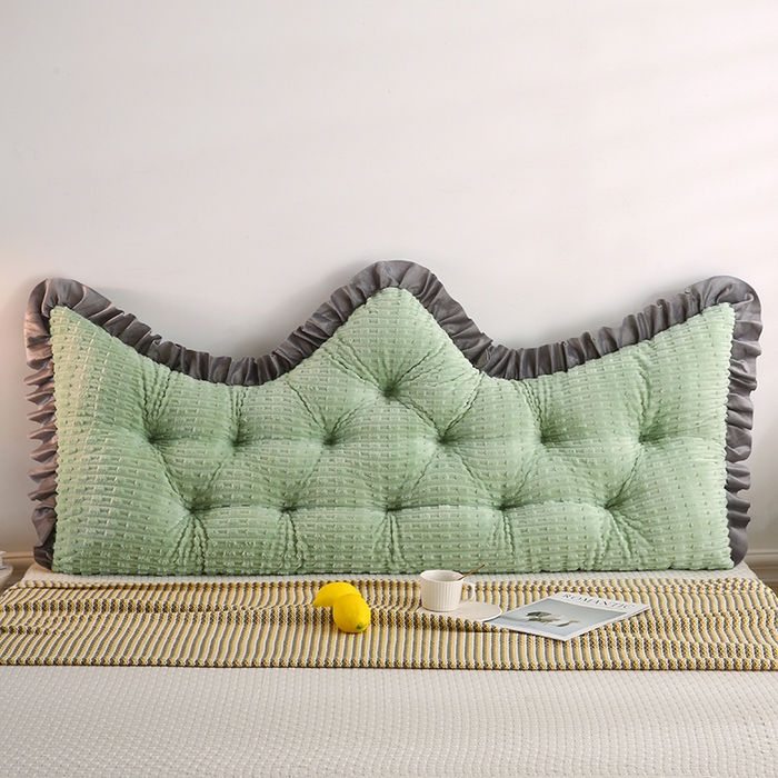 91家纺网 家纺一手货源 找家纺 永光家居 2026新款YG2687竹节绒皇冠 绿色