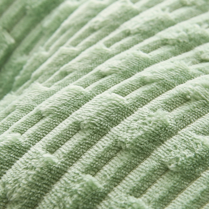 91家纺网 家纺一手货源 找家纺 永光家居 2026新款YG2687竹节绒皇冠 绿色