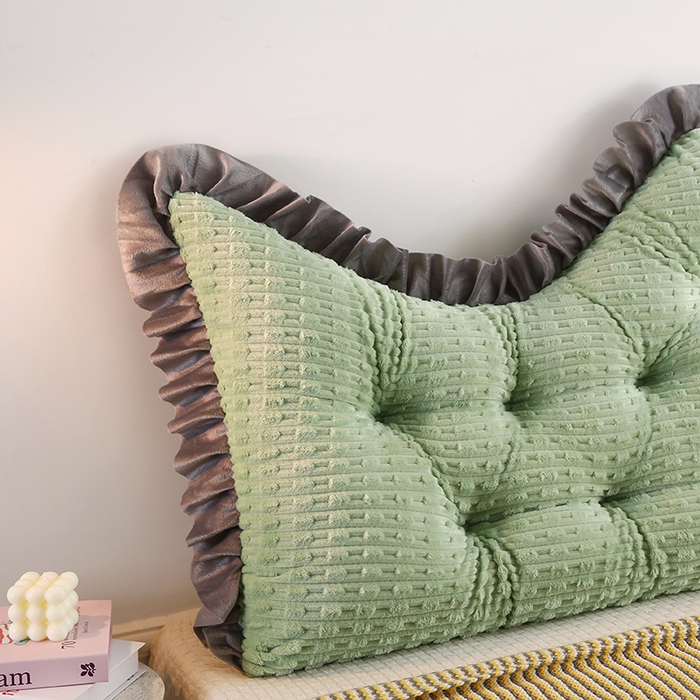 91家纺网 家纺一手货源 找家纺 永光家居 2026新款YG2687竹节绒皇冠 绿色