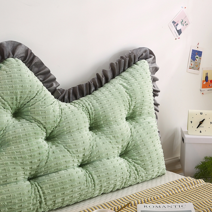 91家纺网 家纺一手货源 找家纺 永光家居 2026新款YG2687竹节绒皇冠 绿色