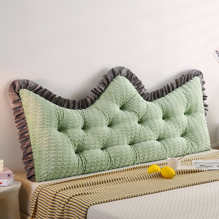 91家纺网 家纺一手货源 找家纺 永光家居 2026新款YG2687竹节绒皇冠 绿色