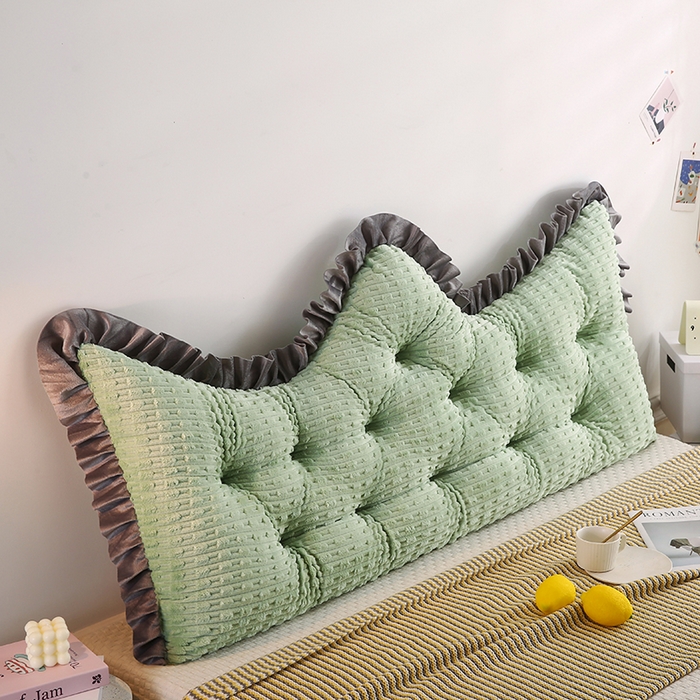 91家纺网 家纺一手货源 找家纺 永光家居 2026新款YG2687竹节绒皇冠 绿色