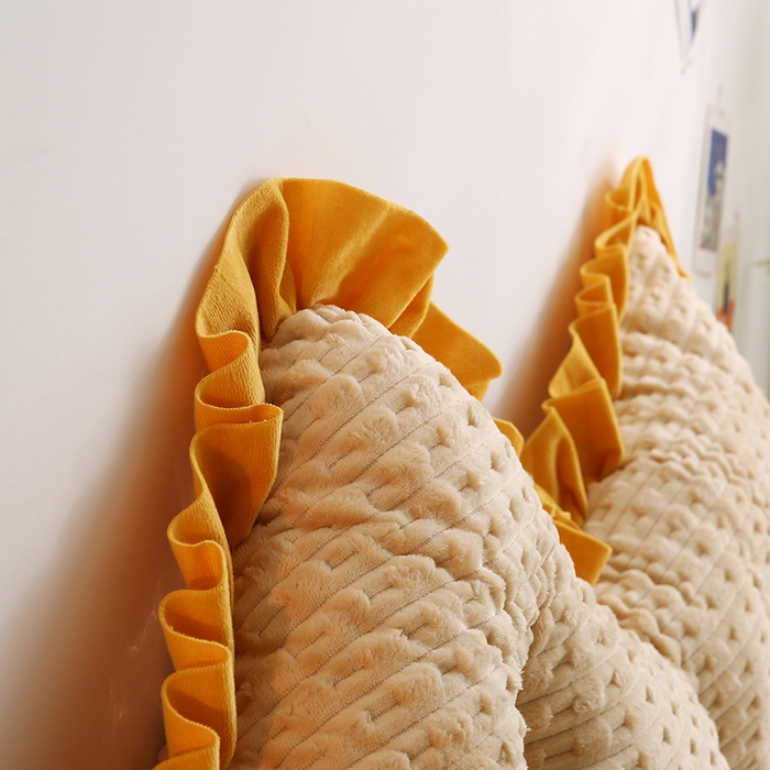 91家纺网 家纺一手货源 找家纺 永光家居 2026新款YG2687竹节绒皇冠 驼色