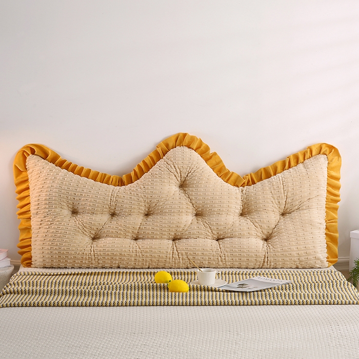 91家纺网 家纺一手货源 找家纺 永光家居 2026新款YG2687竹节绒皇冠 驼色